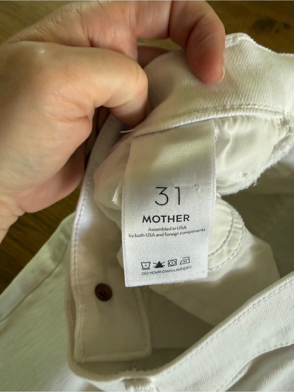 MOTHER High-Rise White Flare Jeans - Picture 7 of 8